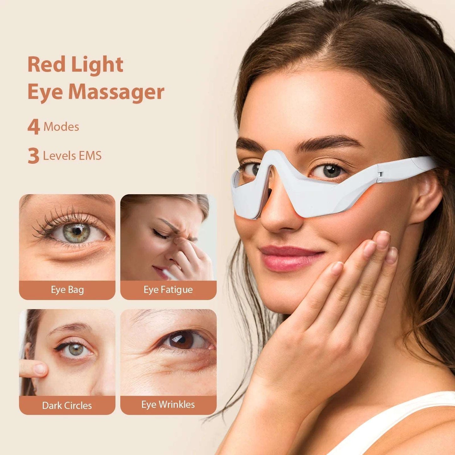 SilknGlow Red Light Eye Wrinkle Therapy Glasses